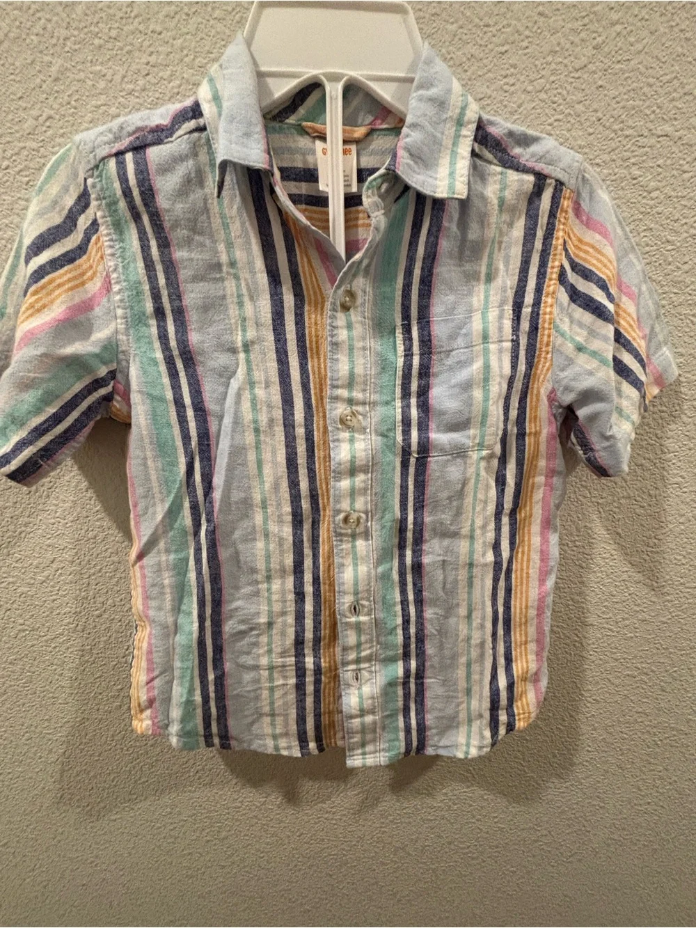 Gymboree Pastel Multicolor Striped Button-Down Shirt